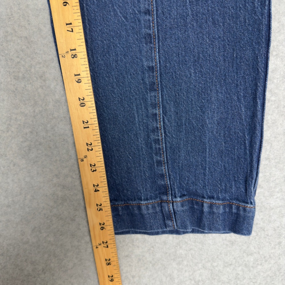 LOFT The Straight Jeans Mid Wash High Rise Button Fly Denim Women's Size 10 - Picture 4 of 10